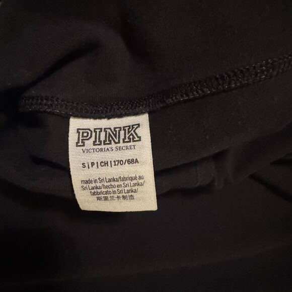 Y2K Victoria's Secret LOVE PINK Yoga Pants S Fold Over Rainbow Spellout leggings - Picture 5 of 8
